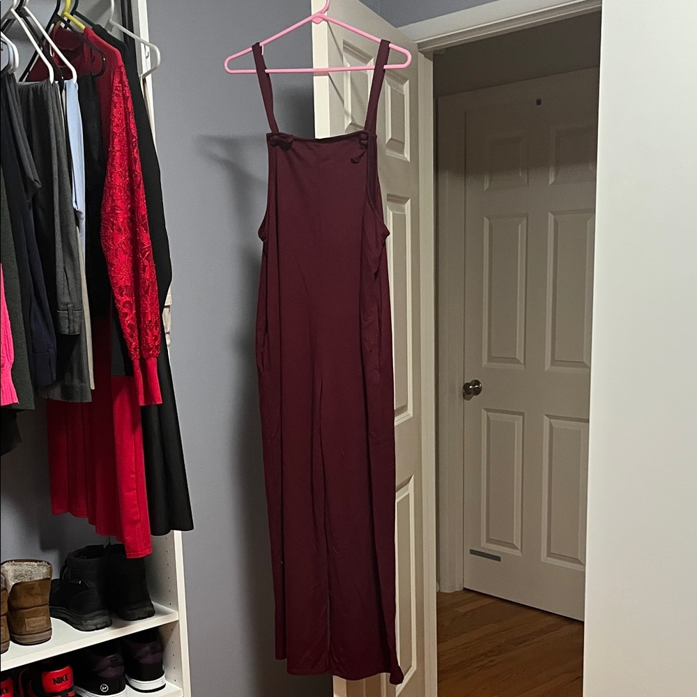 Elegant Burgundy Jumpsuit